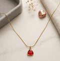 Elegant Minimalist Red Chain Necklace