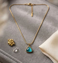 Elegant Minimalist Blue Chain Necklace