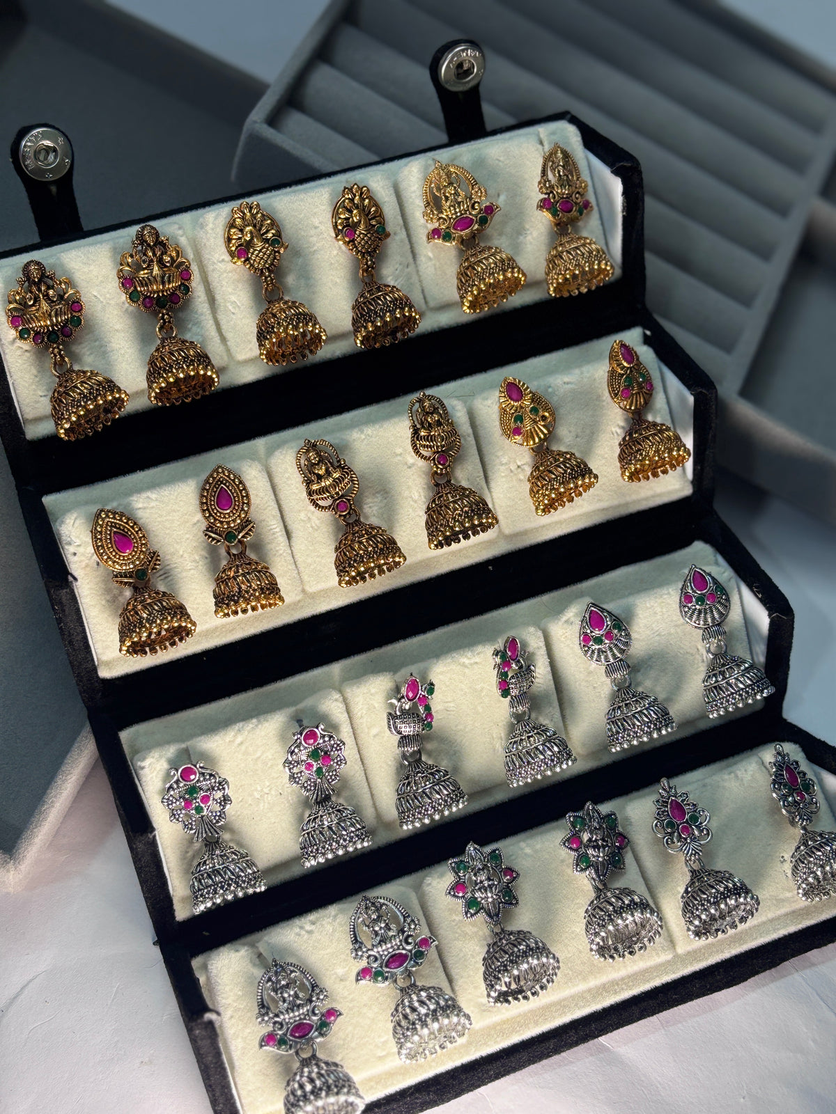 Royal Traditional Jhumka Collection – Gold & Silver Finish