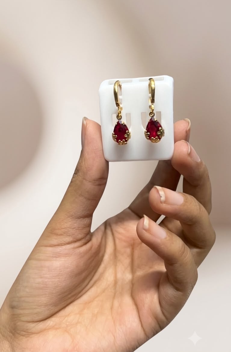 The Royal Teardrop Collection – Multi-Color Dangle Earrings