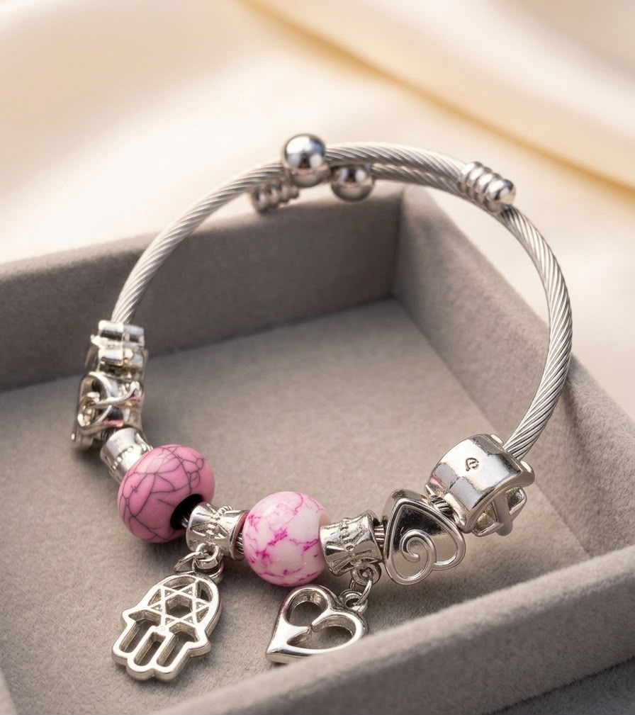 Silver-Tone Charm Bracelet