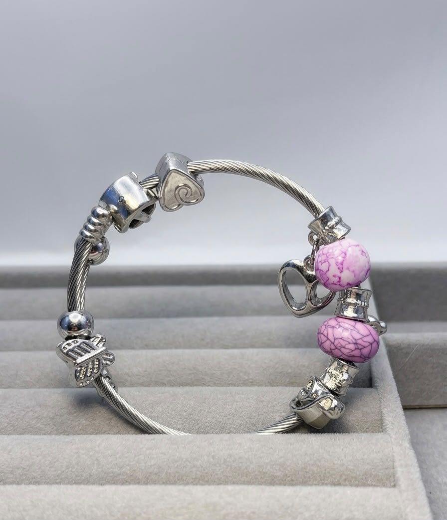 Silver-Tone Charm Bracelet