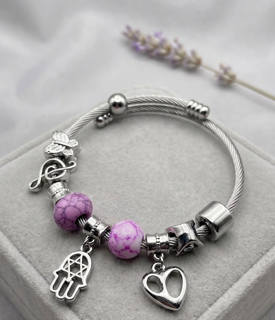 Silver-Tone Charm Bracelet