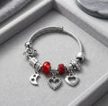 Charm Bracelet with Colorful Beads & Cute Hanging Charms