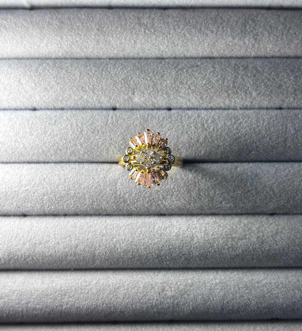 Radiant Blossom Rose Gold Ring (ROTATEABLE)