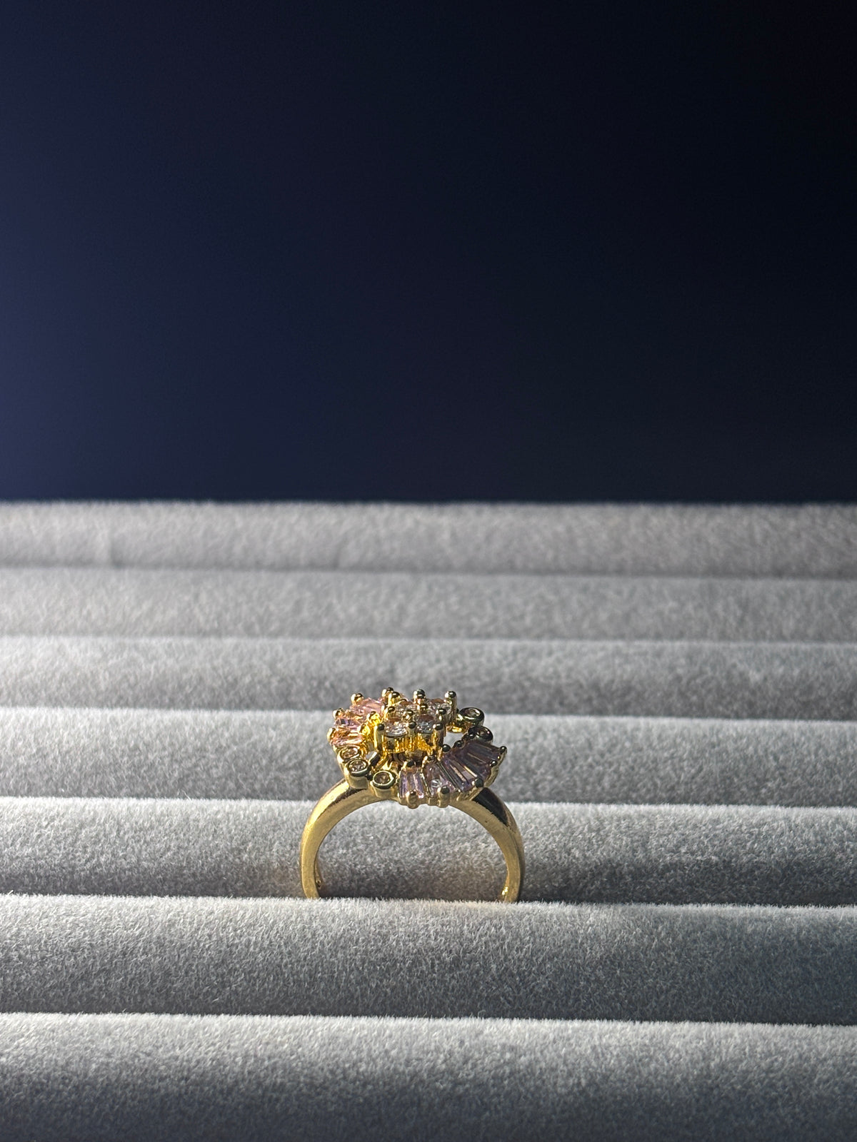 Radiant Blossom Rose Gold Ring (ROTATEABLE)