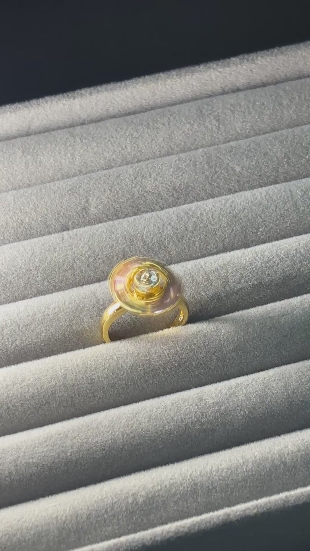 Radiant Blossom Rose Gold Ring (ROTATEABLE)